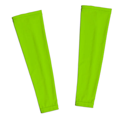 High-Vis Green Blank Arm Sleeves (Pair) SHIPS FASTEST!